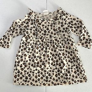 H&M Leopard Print Baby Girl Dress, Size 6M